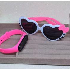 Kit Relógio Infantil Feminino Digital Prova água Bracelete Esportivo +