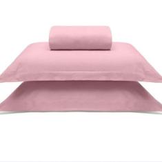 Jogo de Cama Buettner King Malha 100% Algodao Liso 3 Peças Image Rose
