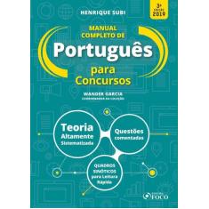 Livro - MANUAL COMPLETO DE PORTUGUÊS PARA CONCURSOS - 3ª ED - 2019