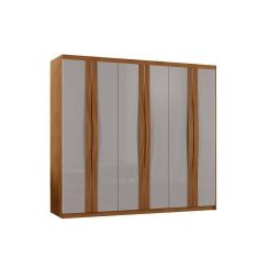Guarda Roupa Casal Dunas Mdf 6 Portas E 2 Gavetas Moderna Naturalle/off White