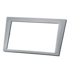 Moldura Corsa/Montana/Meriva/Vectra 2 DIN prata