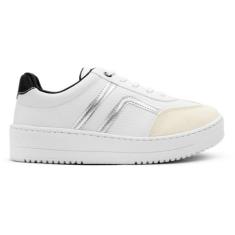 Tênis Ramarim Feminino SNK Flatform 24-91103, Branco, Prata, 38