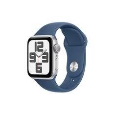Apple Watch SE GPS, Caixa Prateada de Alumínio de 40 mm, Pulseira Esportiva Denim, Tamanho P/M - MXEC3BE/A