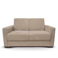 Sofá Estofado 2 Lugares Sala Estar Recepção Lavínia Suede Cor:bege