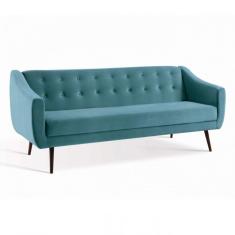 Sofá Cama 3 Lugares Mimo Daf Mobiliário Azul