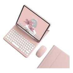 Teclado Redondo + Mouse + Capa Para iPad Air4/5