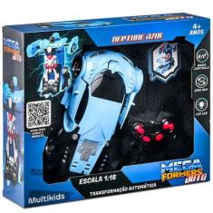 Carrinho Transformável Controle Remoto Megaformers Auto Neptune Azul Multikids - BR1652OUT [Remanufaturado] BR1652OUT