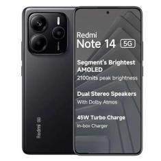 Smartphone Xiaomi Redmi Note 14 5G 8GB Ram 256GB Preto, 256GB, Preto