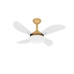 Ventilador Teto Fly Dourado 4 Pás Potente Sala Ventax 110V