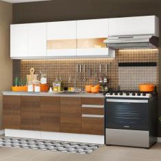 Cozinha Completa Madesa Marcela Com Armário e Balcão (Sem Tampo e Pia)