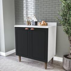 Balcão para Cozinha 2 Portas 80 Cm Pérola Yescasa