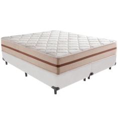Cama Box Branco E Colchão Classic 26 Cm Molas Ensacadas King Anjos