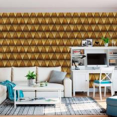Papel Parede Madeira Desenho Triangulo Adesivo Sala Quarto