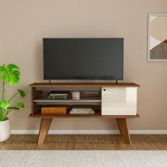 Rack Para Tv Até 50 Polegadas 1 Portas 2 Nichos Frank Cinamomo C-off White