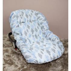 Capa de Bebê Conforto 100% Algodão - Chuva de Benção Azul