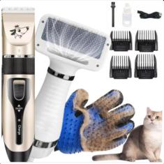 Luva Ajustável e Secador 2 em 1 com Máquina de Tosa Pet - LIPPIN