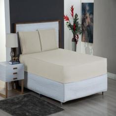 Jogo de Lençol 3 Peças Para Cama Queen 180 Fios Percal - DH Enxovais, 