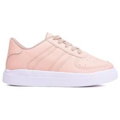 Tênis Casual Feminino Ultra Leve Confortável Classico Branco-Feminino