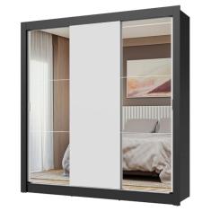 Guarda-roupa Casal 3 Portas de Correr com Espelhos Nobre Madesa
