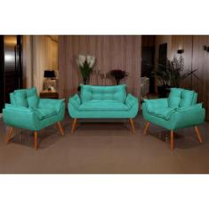 KIT Sofá Namoradeira Opala + 2 Poltronas Opala Balaqui Decor - B BALAQ