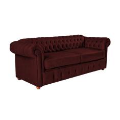 Dois Sofás Chesterfield Capitone Luis xv Vicenzo Bordo Couro Eco 1,80m / Decoracao, sala tv estar, recepçao