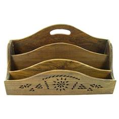 Porta Documentos Entalhado na Madeira