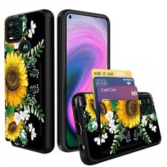 Vobber Capa para Moto G Stylus 5G, capa tipo carteira escondida com compartimento para cartão, TPU à prova de choque e policarbonato capa protetora de camada dupla para Motorola Moto G Stylus 5G