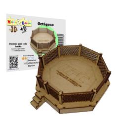 Brinquedo Quebra Cabeça 3D Octogono UFC Mdf - Monte & Eduque