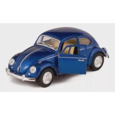 Miniatura Coleção Fusca Azul 1967  Clássico Escala 1/32 - Kinsmart