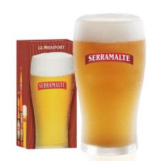 Copo em vidro para cerveja Serramalte 340ml - Globimport, Transparente