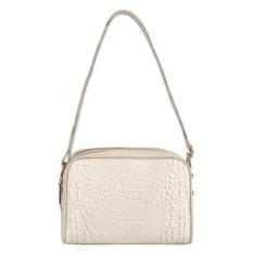 Bolsa quadrada de couro croco Daiana-Feminino