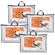 Kit 4 Travesseiros Basic Flat - Baixo - Dunlopillo