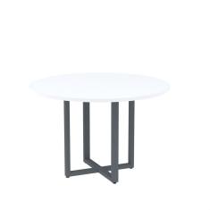 Mesa de Reunião Redonda 100cm Mrr1100p25tub Branco/Grafito
