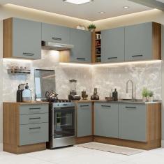 Cozinha Completa 399002 Com Armário E Balcão Rustic/Cinza