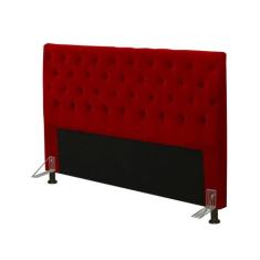 Cabeceira Cama Box Casal Queen 160cm Cristal Veludo Vermelho - JS Móve