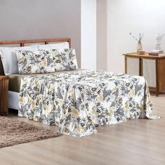 Jogo De Cama Malha Casal Quality 04 Peças Blossom