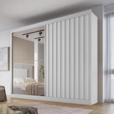 Guarda Roupa Casal 100% mdf 2 Portas de Correr 4 Gavetas - Atlanta - Made Marcs