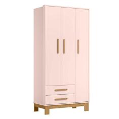 Guarda Roupa Infantil Q Encanto Slim 4340 Rosa Acetinado - Qmovi