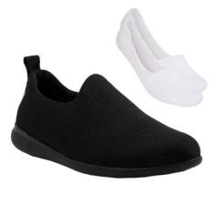 Kit Tênis Usaflex Ultralight Slip On Feminino + M-Feminino