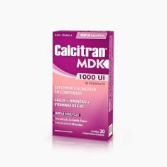 Calcitran MDK 30 Comprimidos - Cálcio com Magnésio, Vitamina D e K