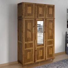 Guarda-Roupa Solteiro Campo Grande 6 Portas com Espelho Ypê - Rodmovei