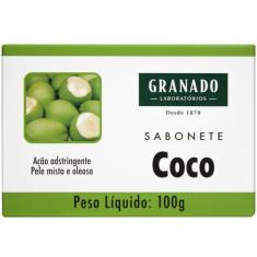 Sabonete de Coco Granado em Barra para Pele Mista e Oleosa 100g, 1, 10