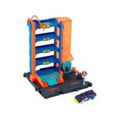 Pista hot-wheels estacionamento no centro da cidade mattel