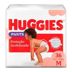 Fralda Huggies Pants Roupinha Proteção Acolchoada Tamanho M Pacote Meg