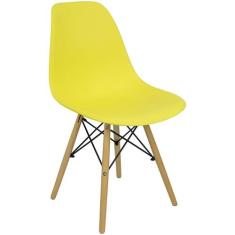 Cadeira Charles Eames Eiffel Wood Design Amarelo Amarela - Magazine Ro