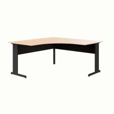 mesa de escritório em l new city calvi e preta 160 cm