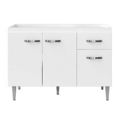 Balcão de Cozinha Elsa para Pia de 120cm Branco - Montanaris Decor