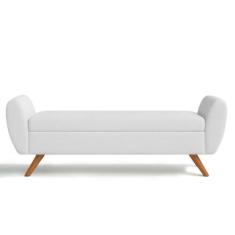 Recamier Bau Grecia 1,60m Suede Branco  - Clique Decor - Clique decora