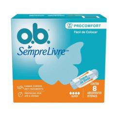 Absorvente Interno O.B. Procomfort Super 8 Unidades, 1 Pacote com 8 un