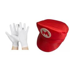 Fantasia mario luigi adulto quepe e luva festas carnaval - MC PRESENTE